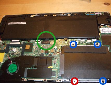 Battery and hard drive